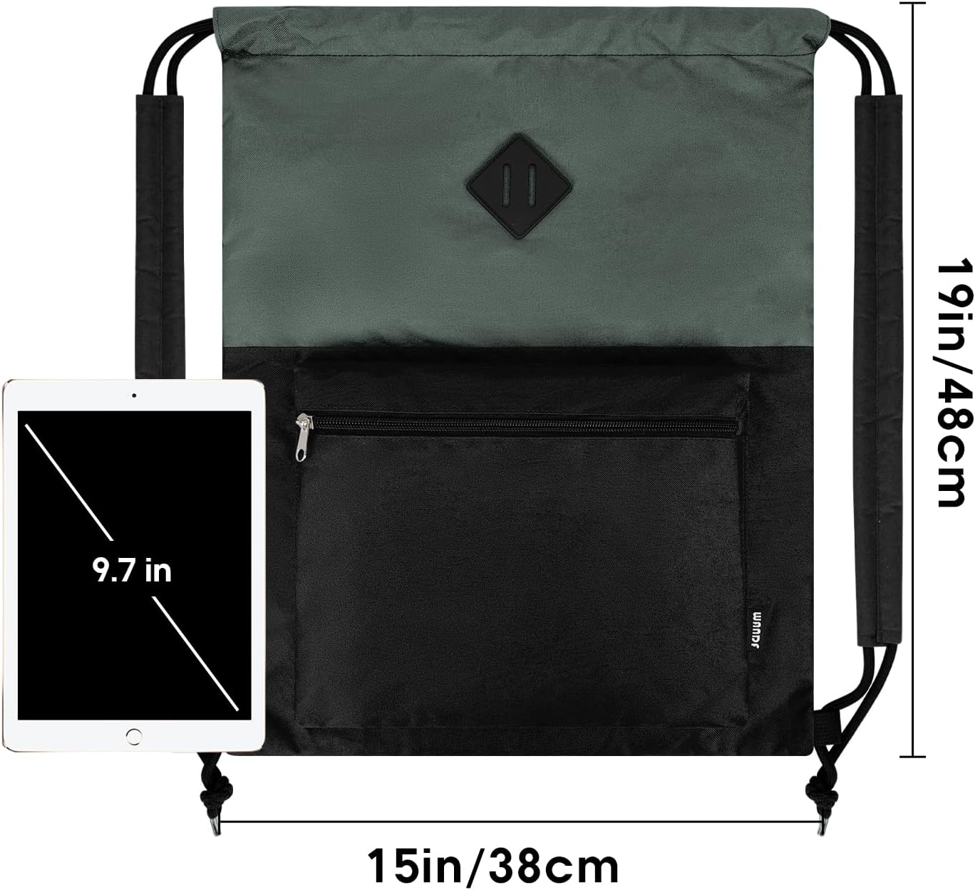WANDF Drawstring Backpack, Sports Gym Bag with Wet Pocket, Water Resistant Drawstring Backpack, Cinch Bag for Men and Women – Bild 4