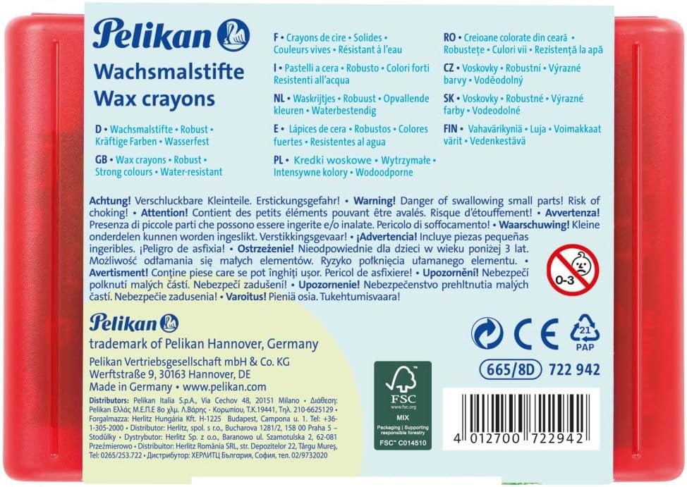 Pelikan 722942, Wax Crayons Waterproof, Triangular, 8 Pieces – Bild 2