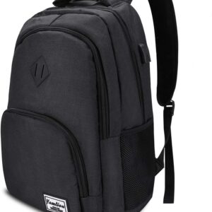 YAMTION Backpack Men and Women, Large 17.3 Inch School Bag, School Bag, School Backpack, Boys, Teenagers, Laptop Backpack, University, Study, School, Work