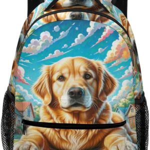 Children's School Backpack Animal Beagle Hound Art - Non-Slip Carry Handles + Sturdy Stitching