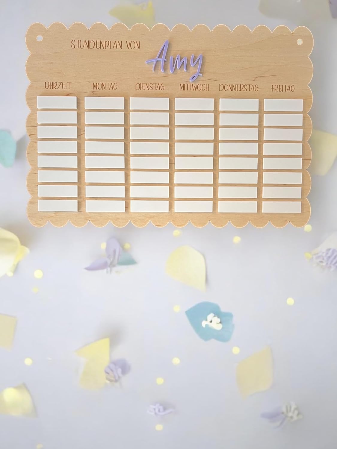 Timetable Wipe Clean Wooden Timetable Personalised Timetable School Gift School Child School Supplies – Bild 5