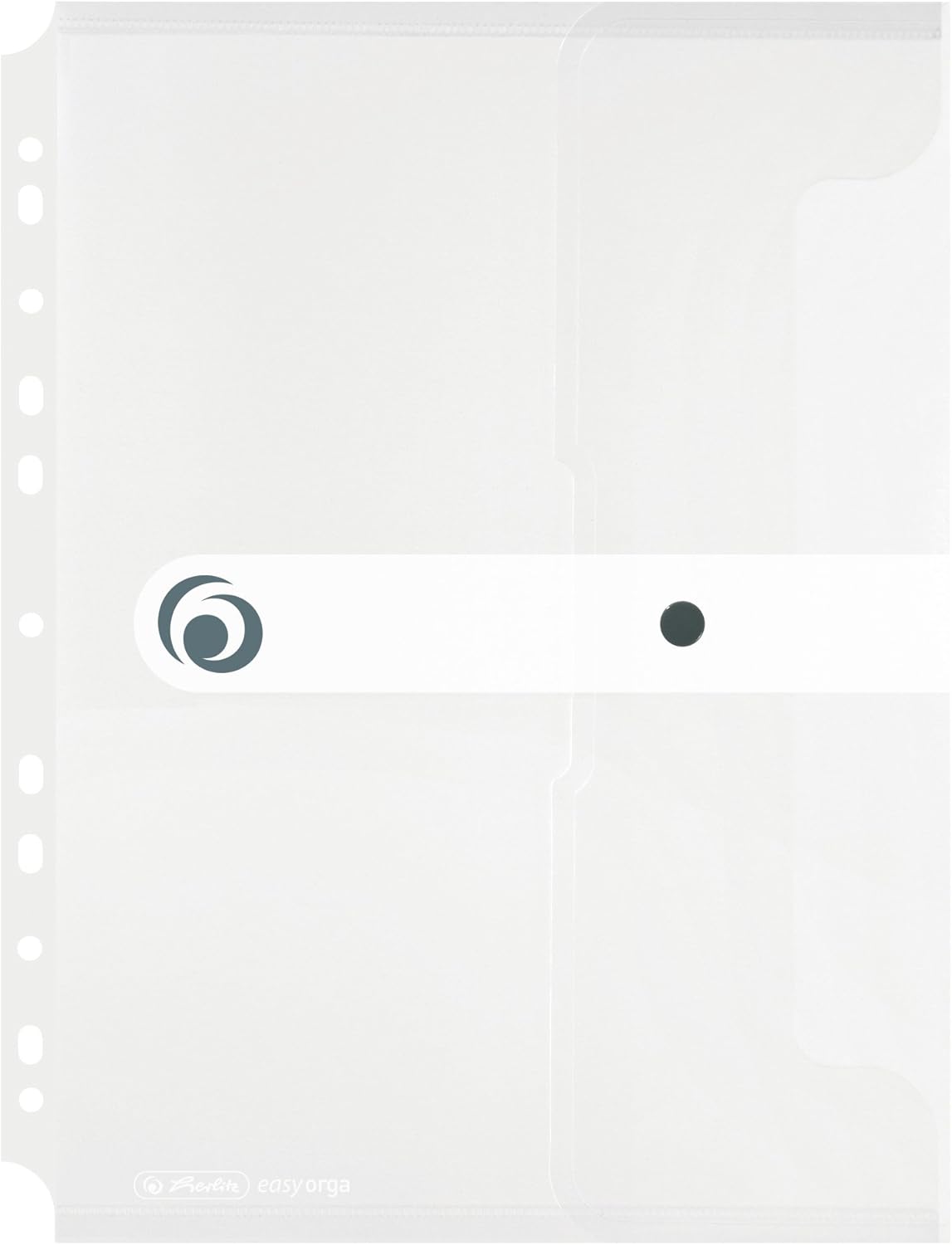 Herlitz A4 Filing Paper Document Folder - Transparent Colourless (Pack of 6)