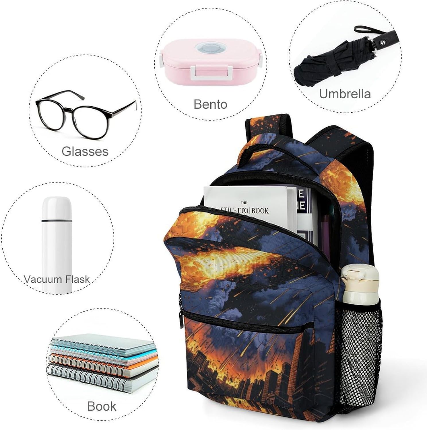 Universe Backpack Weather-Independent Beautiful Universe – Suitable for Everyday Moisture Protection – Bild 4