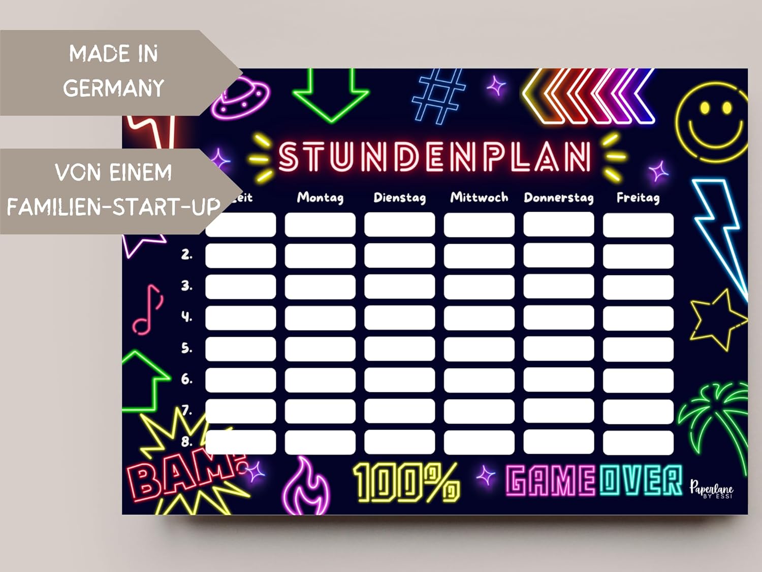 Neon Magnetic Wipe Clean Timetable (Neon, Magnetic Timetable with Pen) – Bild 5
