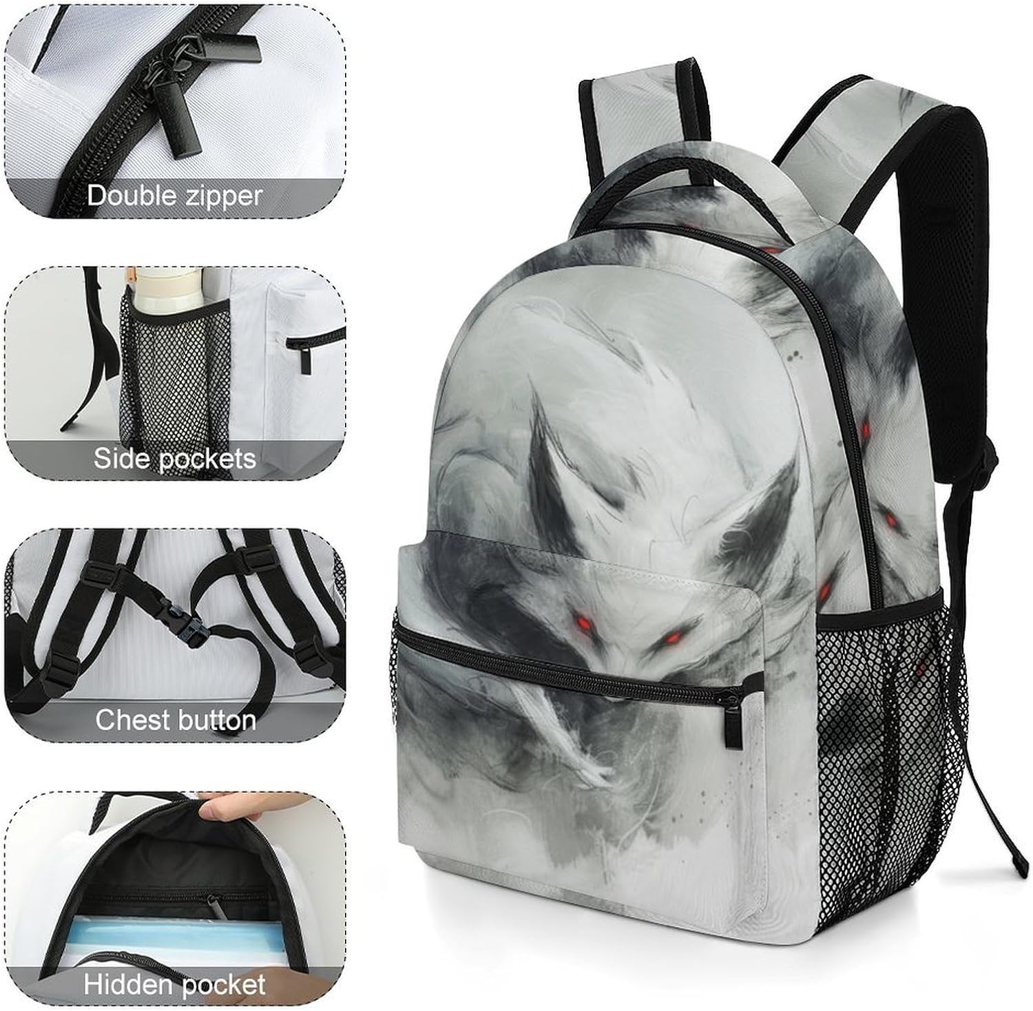 Everyday Weather Beautiful Landscape Backpack Beautiful Galaxy Rainproof Zippers – Bild 3