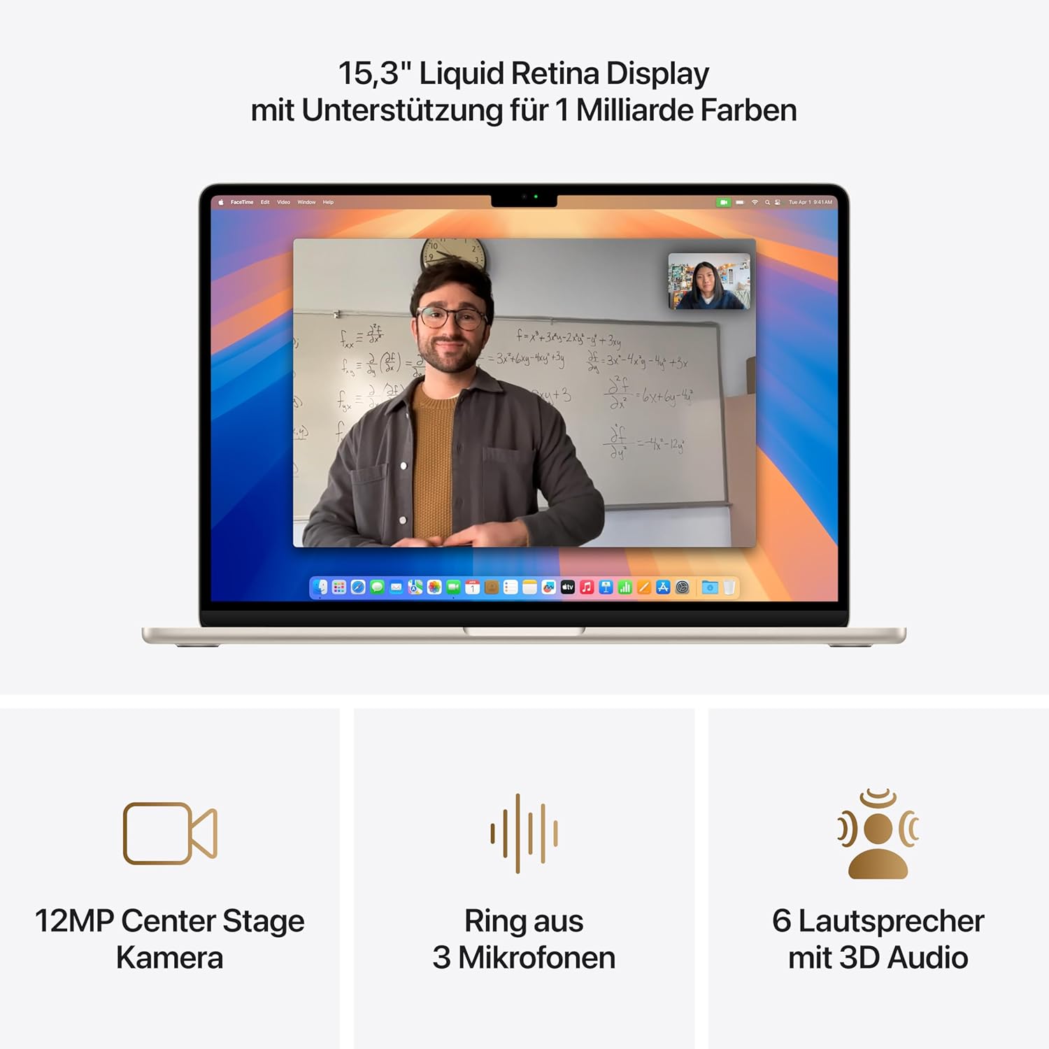 Apple MacBook Air (15 inch, Apple M4 Chip with 10-Core CPU and 10-Core GPU, 24GB Shared Memory, 512GB) - Polar Star – Bild 3