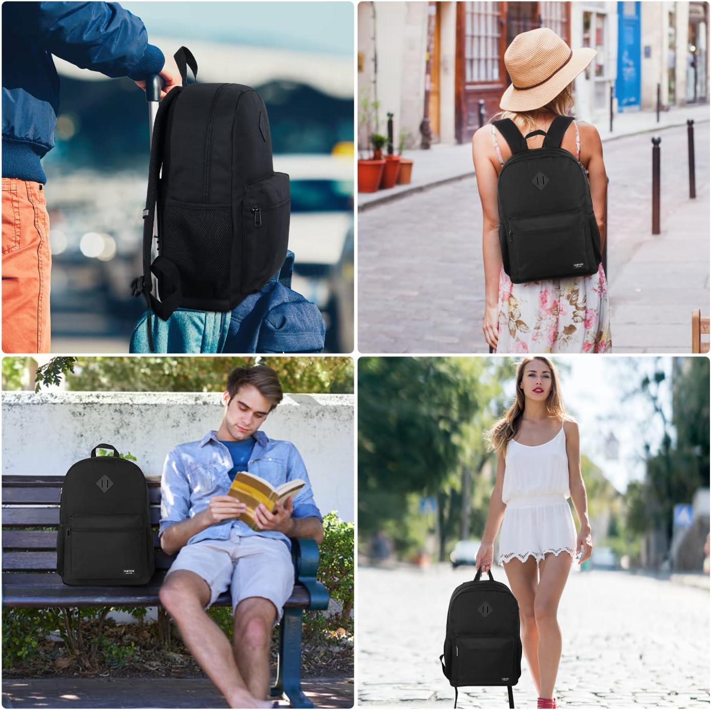 Yamtion Backpack Laptop Men's Backpack Women’s School Backpack Boys; Teenager School Bag Girls’ School Bag for Study, Work, Travel, USB Charging Port – Bild 2