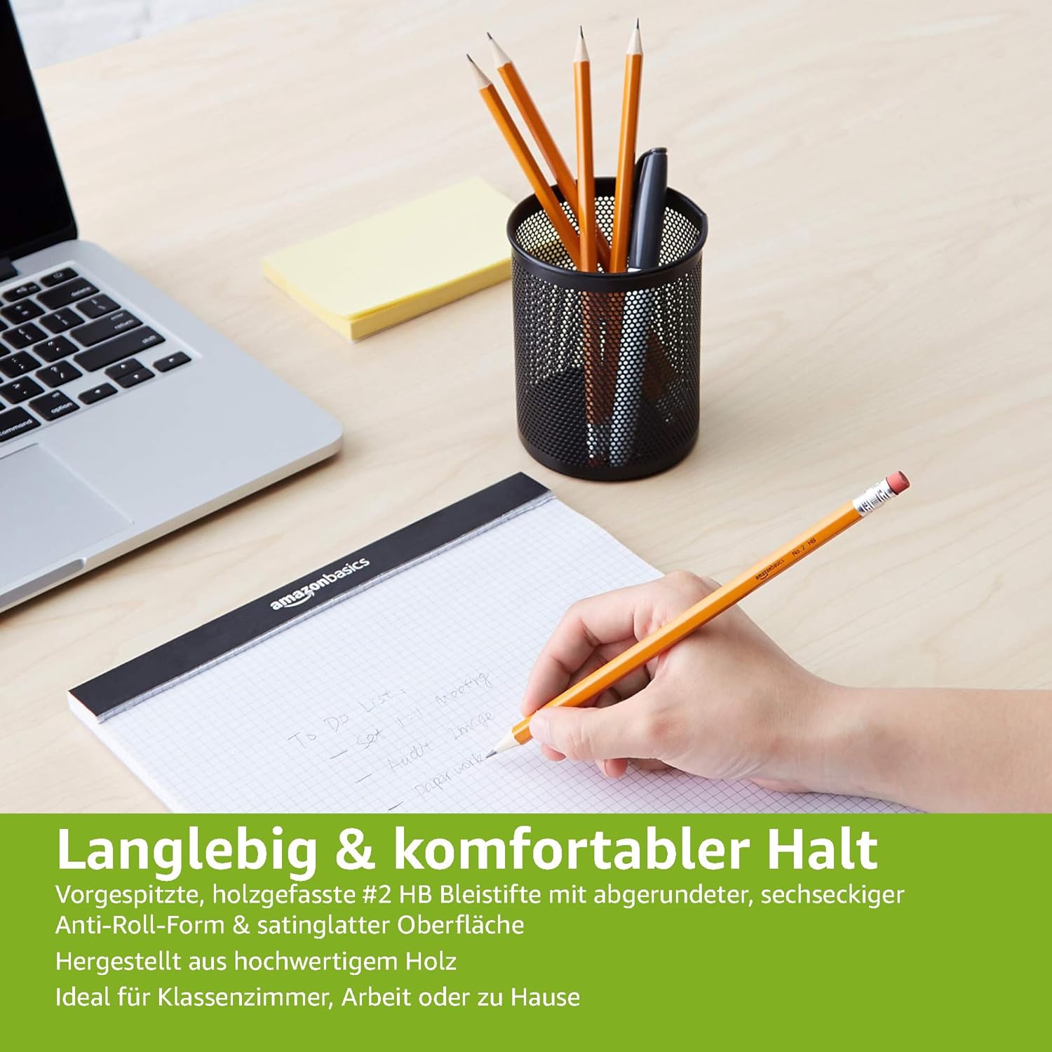 Amazon Basics Wooden HB Pencils - Pack of 30 - Orange – Bild 5