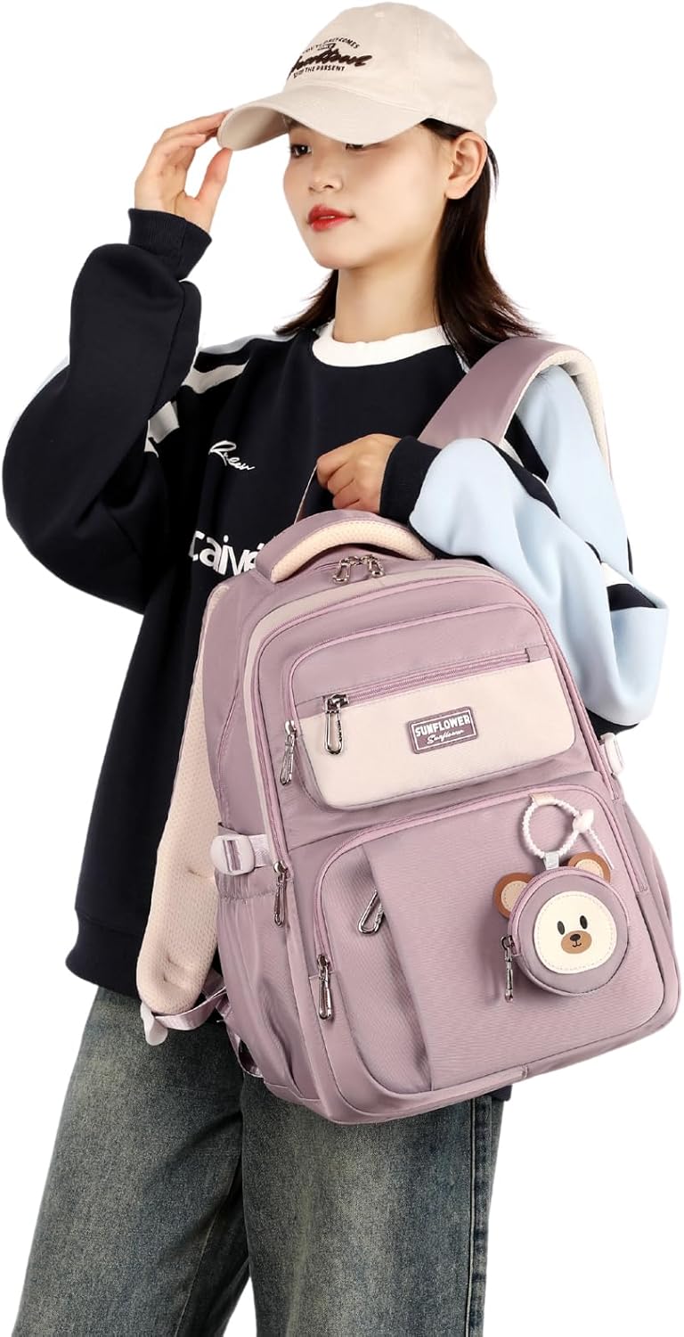 Travistar School Backpack Teenager Boys Girls School Bag Cute Waterproof School Backpack Women Men School Bag Laptop Bag Backpack Nylon, K011-Blue, Daypack Backpacks – Bild 8