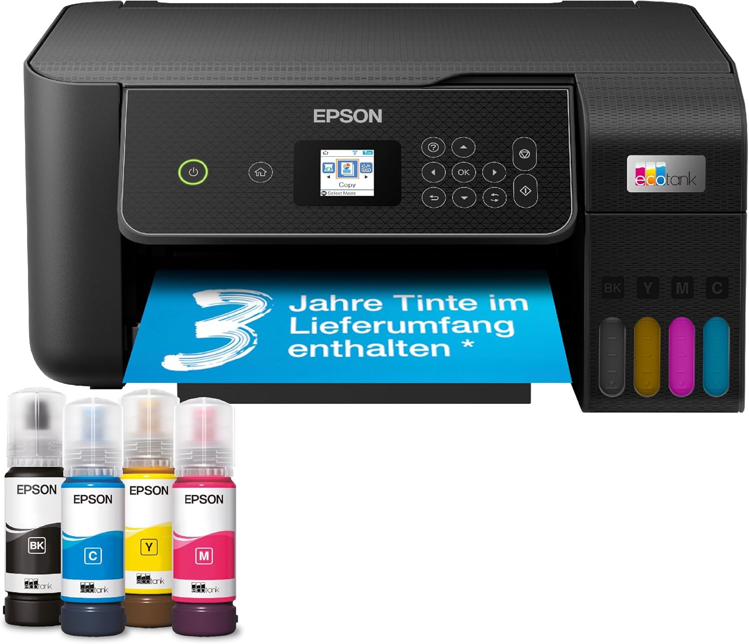 Epson EcoTank ET-2870 A4 Multifunction Wi-Fi Ink Tank Printer with a Included Stock of Inks up to 3 Years