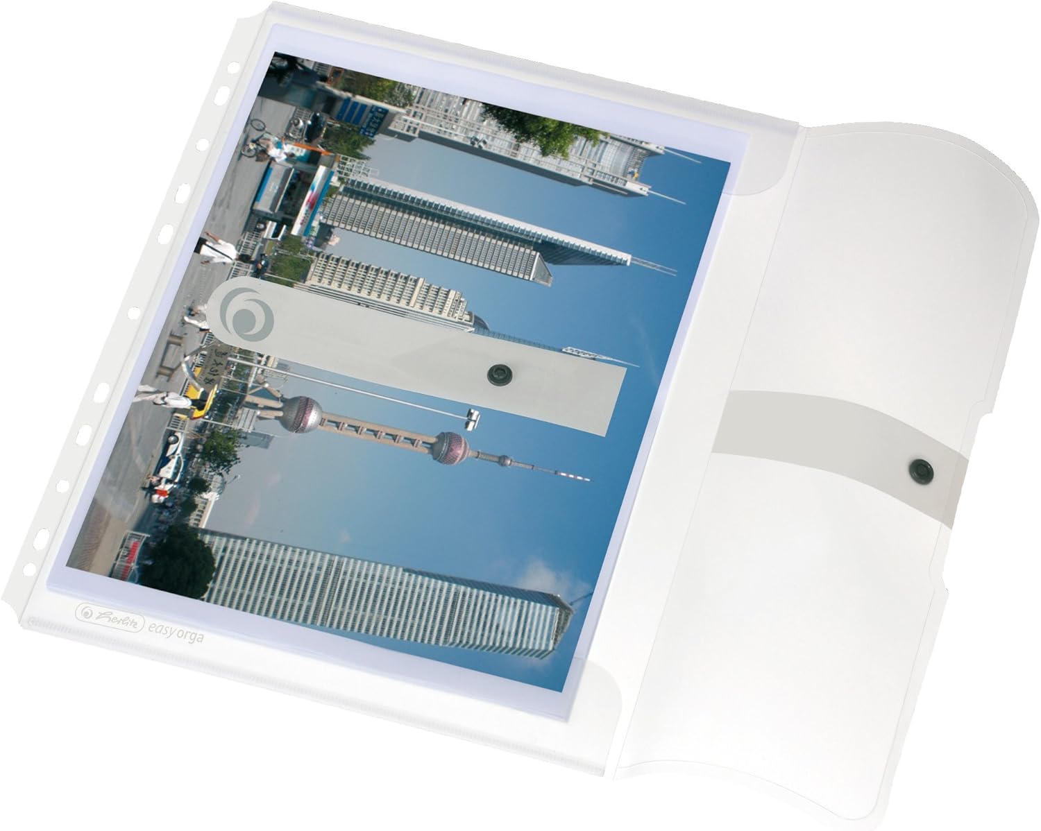 Herlitz A4 Filing Paper Document Folder - Transparent Colourless (Pack of 6) – Bild 2