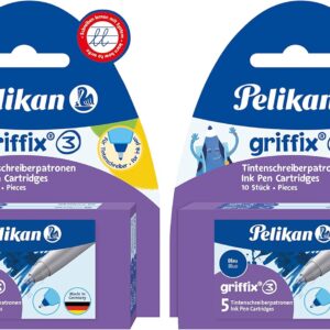 Pelikan Griffix Rollerball Pen Cartridges Blue Ink Erasable 4 x 5 Cartridges Pack of 20