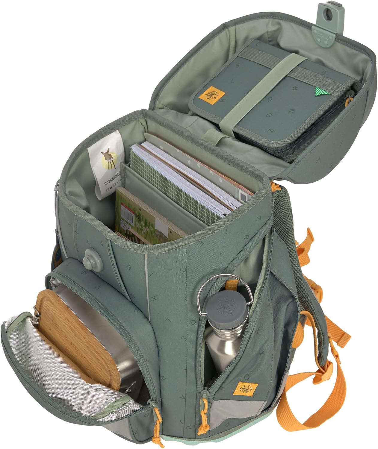 LÄSSIG Boxy Unique 7-Piece Children's School Bag Set, Letters Green, Unit size, Casual – Bild 6