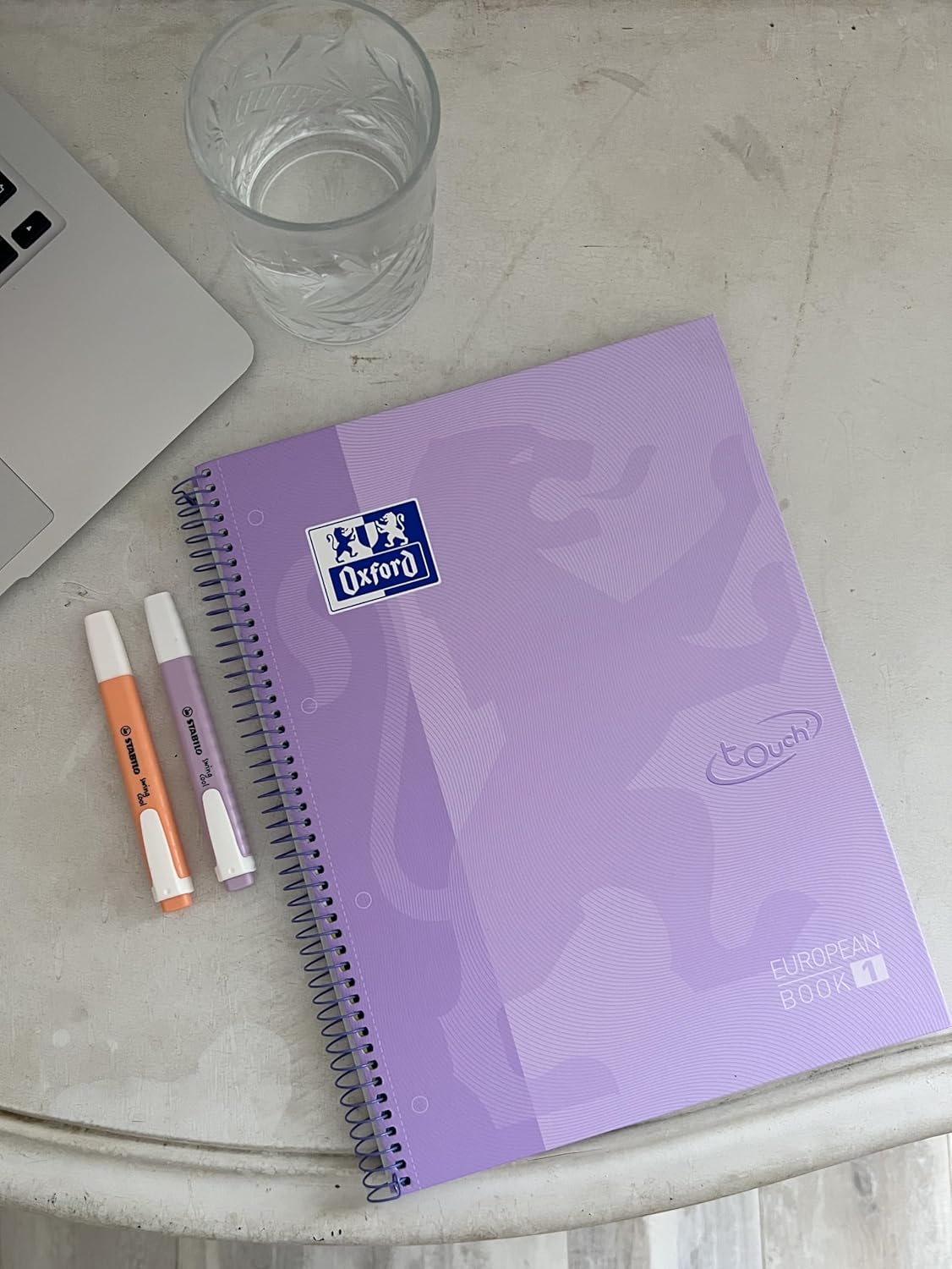 Oxford A4 European Book 1, Squared, 160 Pages with Coloured Borders, Touch Hardcover, with Whiteboard, Pastel Purple – Bild 5