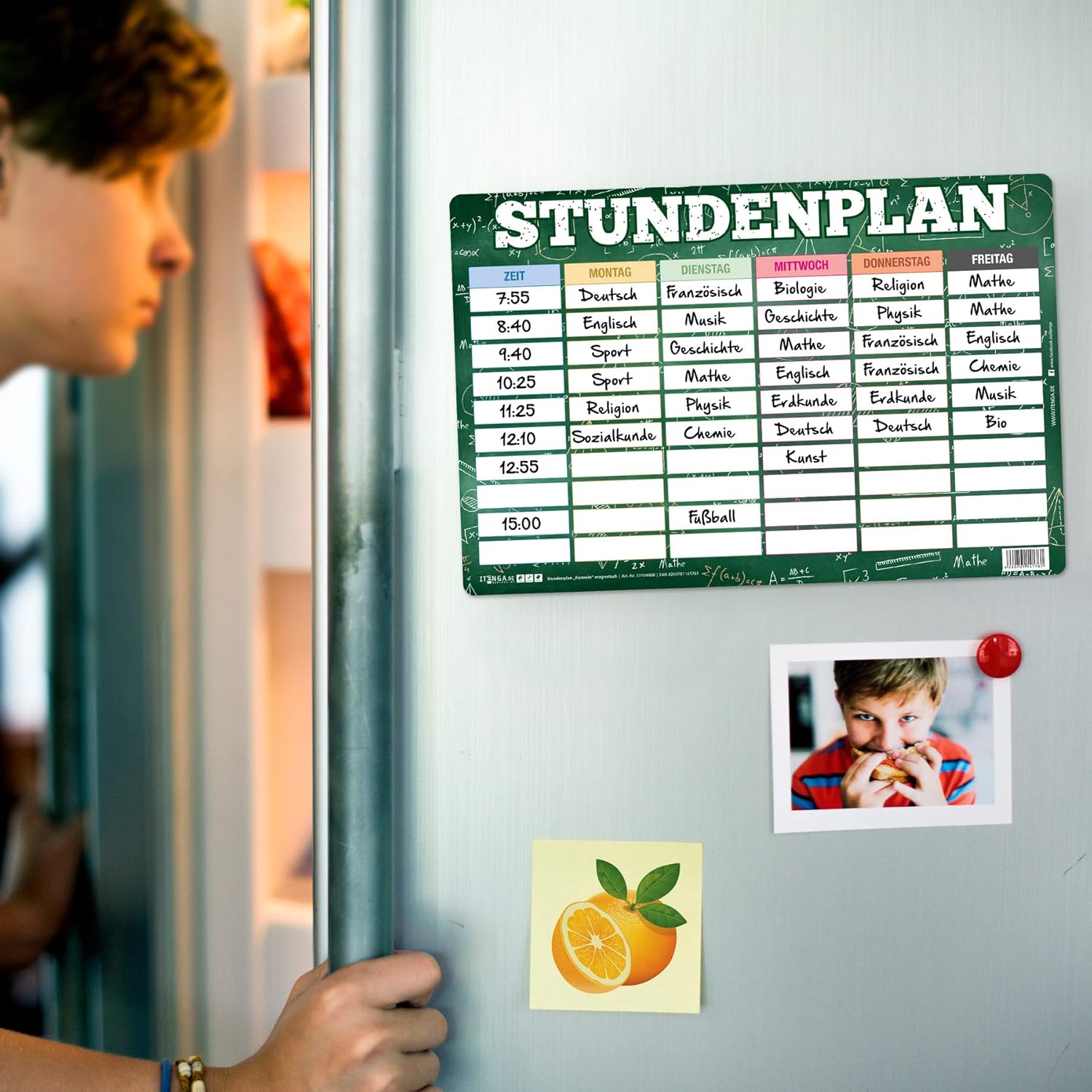 itenga Timetable DIN A4 Magnetic 30 x 20 cm Wipe Clean e.g. for the Fridge Motif Formulas – Bild 4