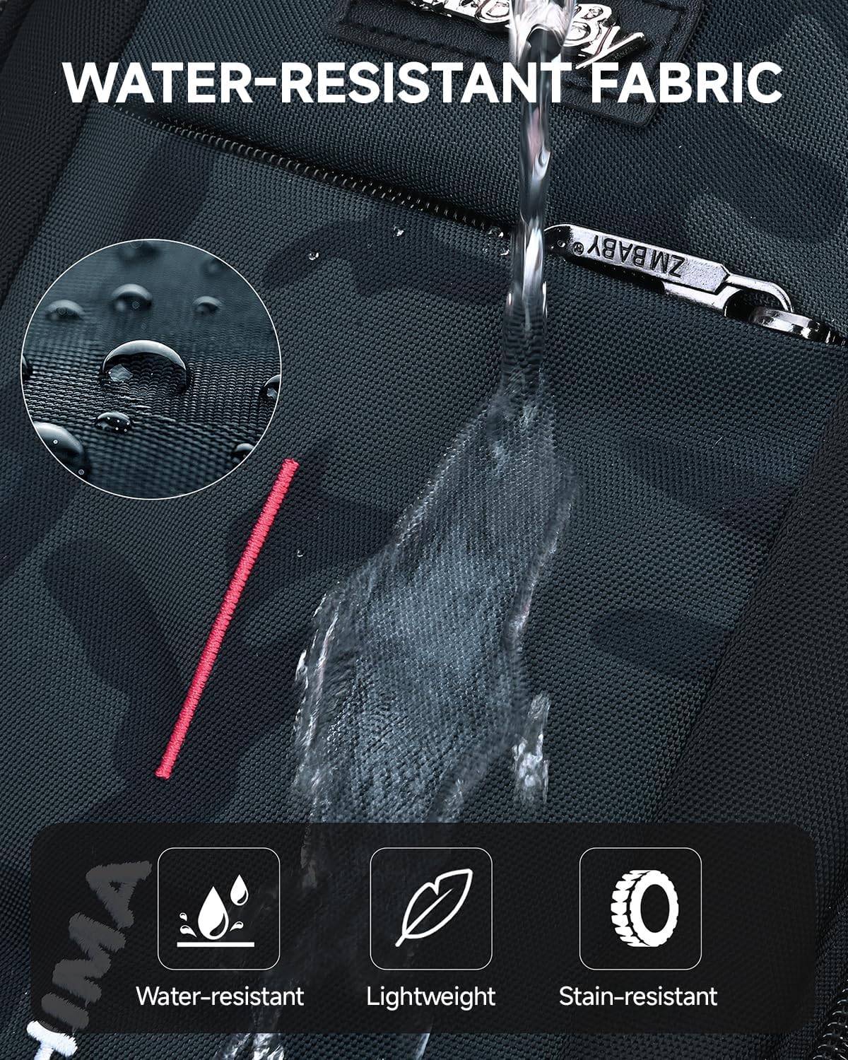 School Backpack Boys Teenagers School Bag for Boys 3rd 5th to 7th Grade Waterproof Camouflage School Bag Set with Shoulder Bag Pen Bag Large Casual Backpack, Green, Rucksack Backpacks – Bild 7