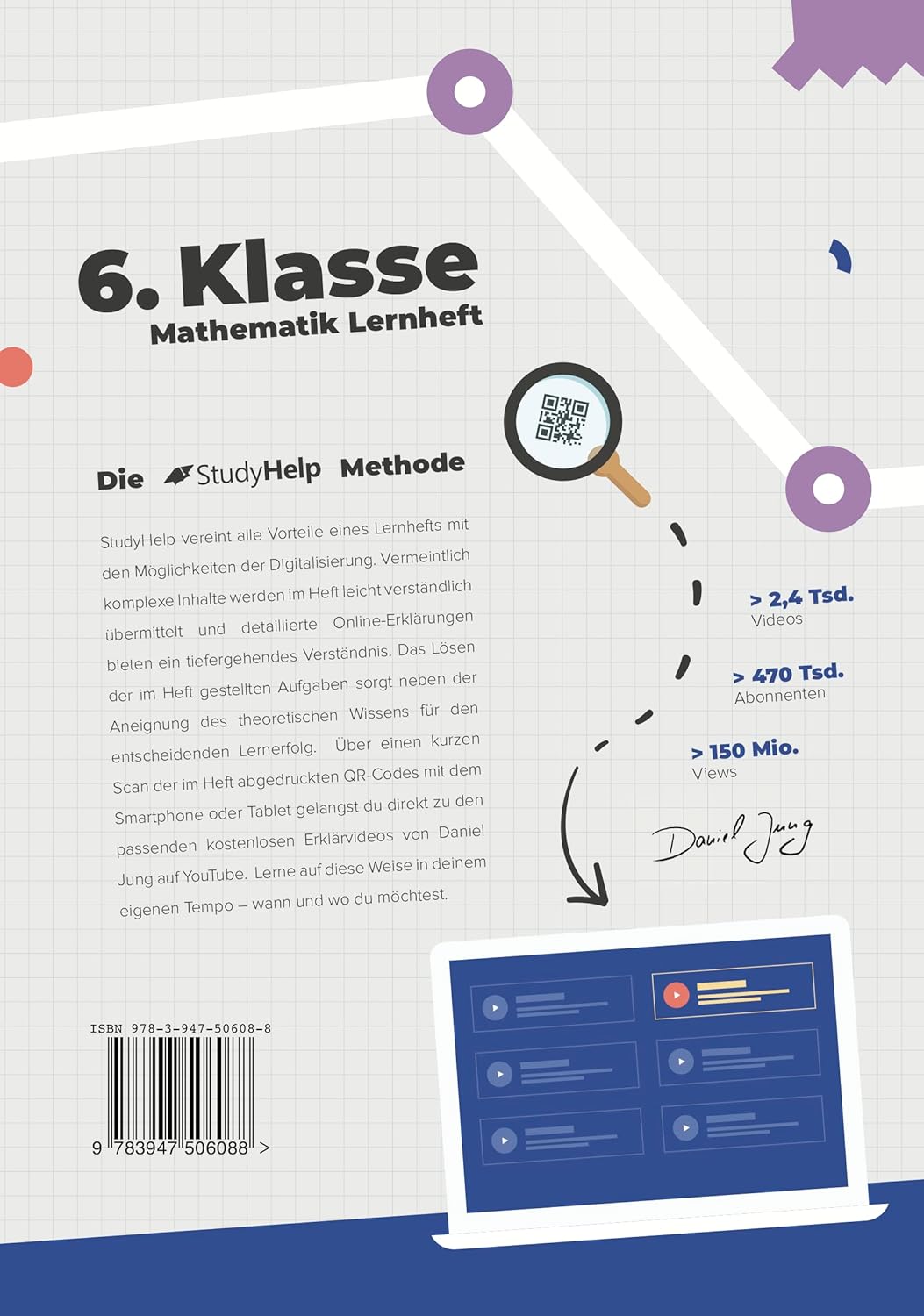 6. Klasse Mathematik Lernheft: StudyHelp und Daniel Jung (Mathe Unter-/Mittelstufe mit Daniel Jung: inkl. Lernvideos)