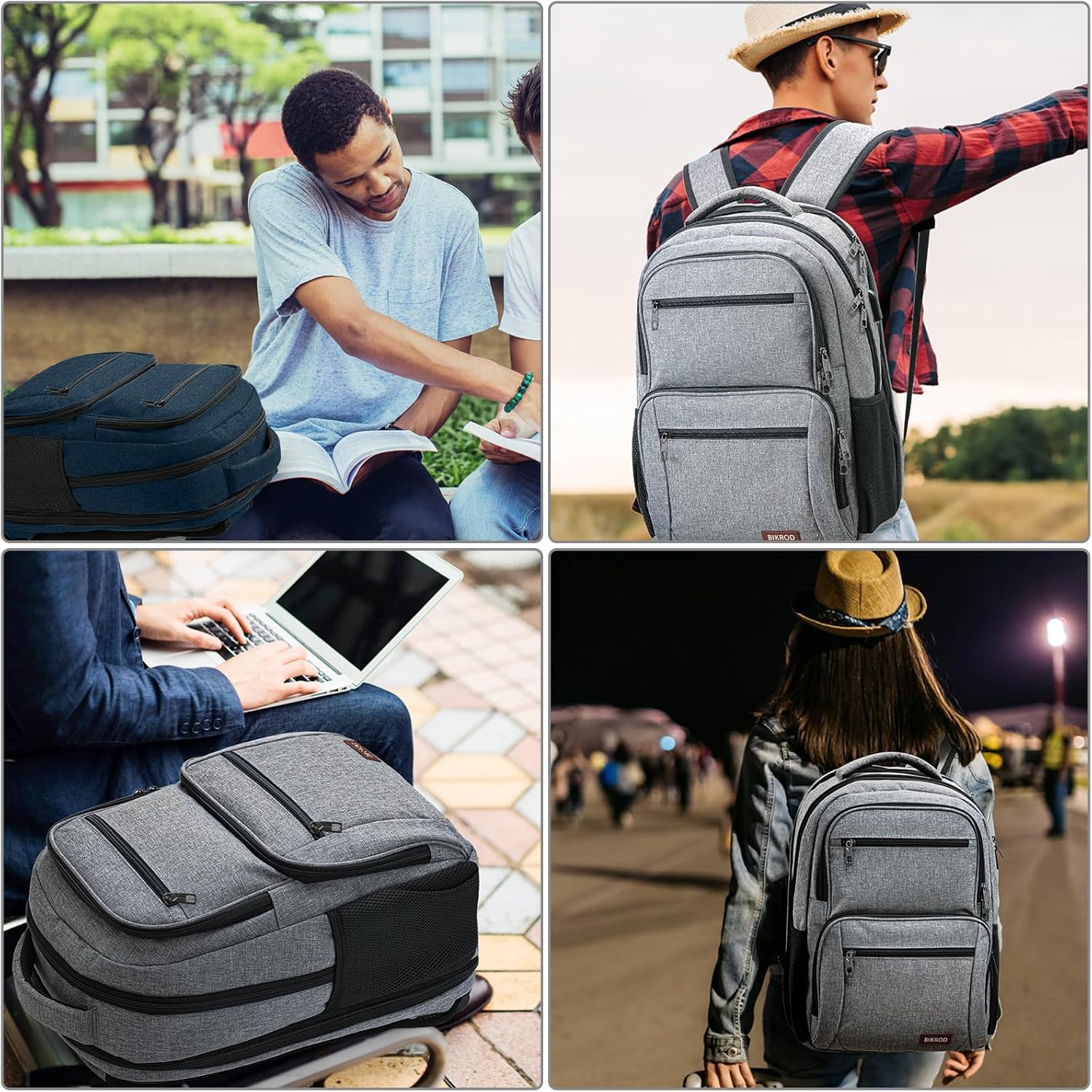 BIKROD Men's Backpack L8, gray, Rucksack – Bild 7