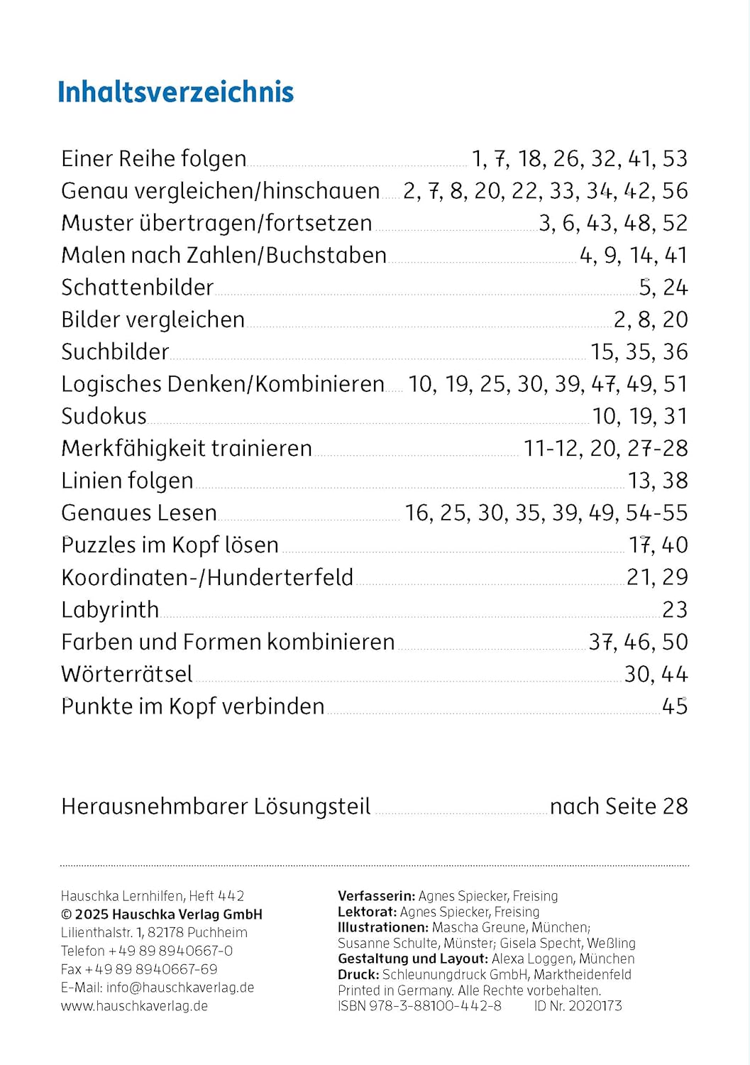 Mein Übungsheft Konzentration 2. Klasse – Wahrnehmung, logisches Denken: Rätsel-Lernhilfe mit Lösungen – Mathe, Deutsch, Aufmerksamkeit, ... zum Üben und Wiederholen, Band 442) – Bild 3