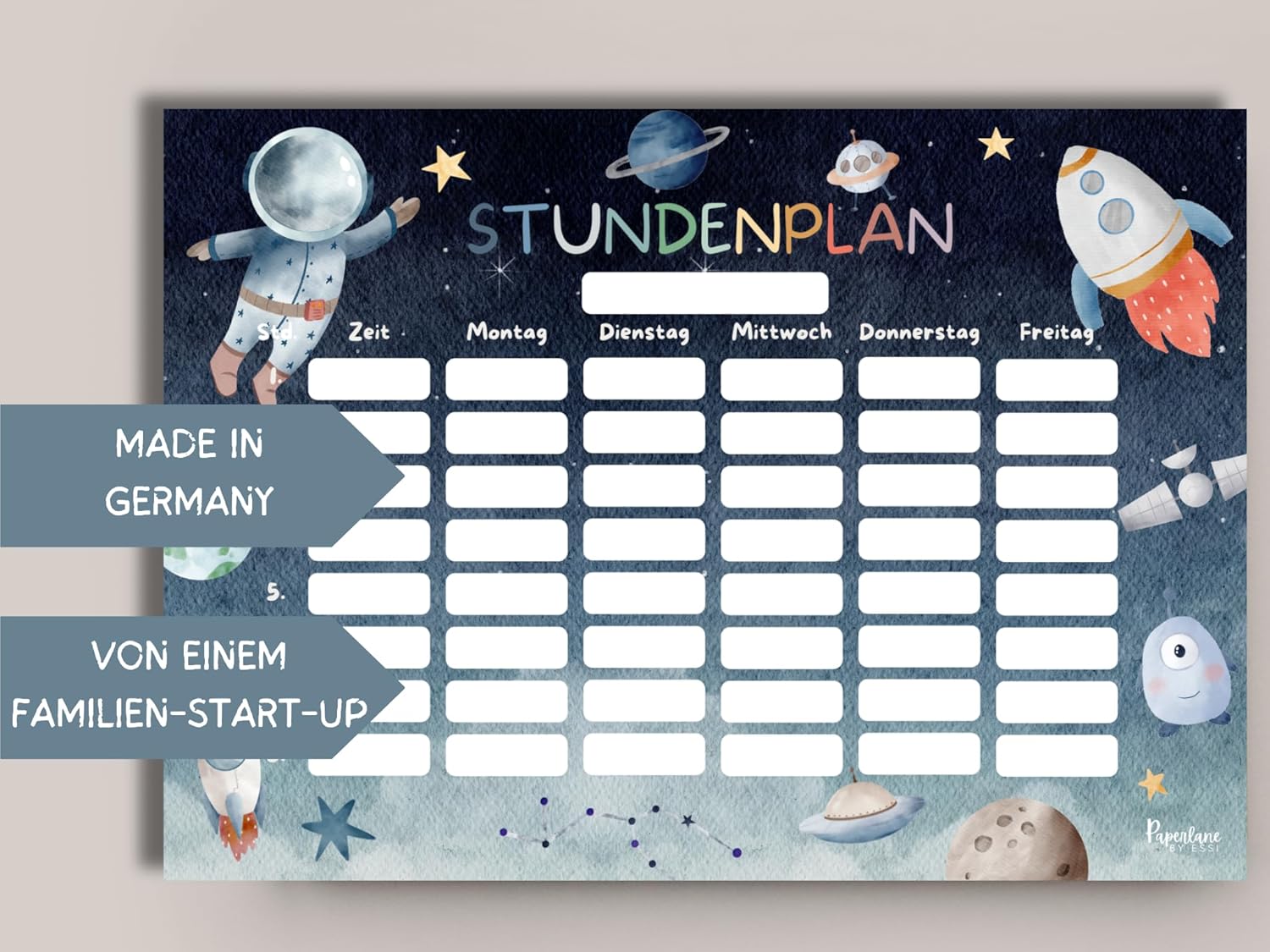 Space timetable magnetic wipe clean (magnetic timetable with pen) – Bild 5
