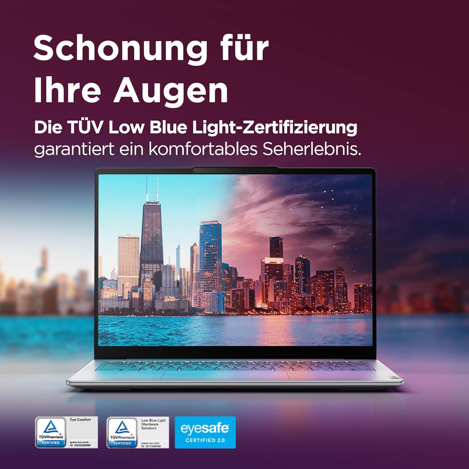 Lenovo Yoga Slim 7i AI Laptop, 14 Inch WUXGA OLED Display, Intel Core Ultra 7, 16GB RAM, 512GB SSD, Intel Arc Graphics, Windows 11, QWERTZ, Luna Grey, 3 Months Premium Care – Bild 4