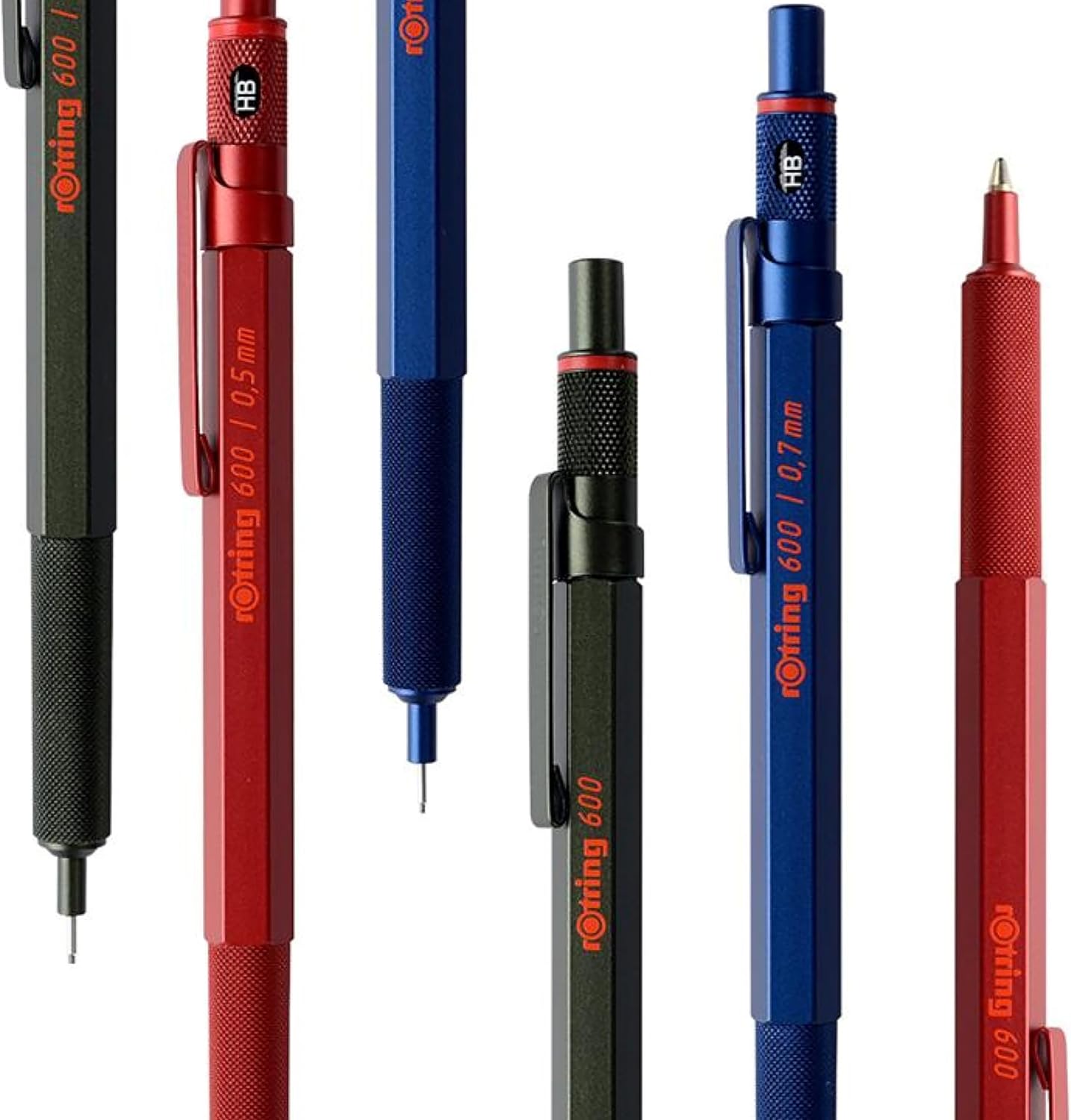 rOtring 600 Ballpoint Pen, Medium Tip, Black Ink, Black Barrel, Refillable – Bild 7