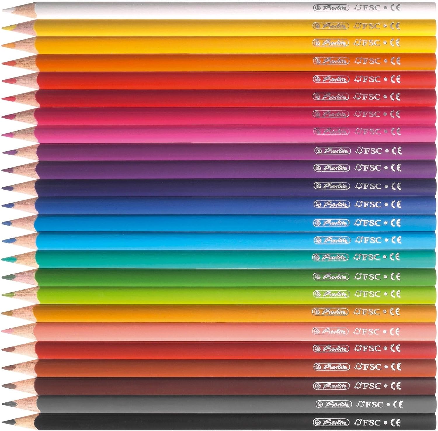 Herlitz Pack of 6 triangular coloured pencils, 6 packs, lacquered, contents per pack: 6 coloured pencils (1, 24 colours) – Bild 3