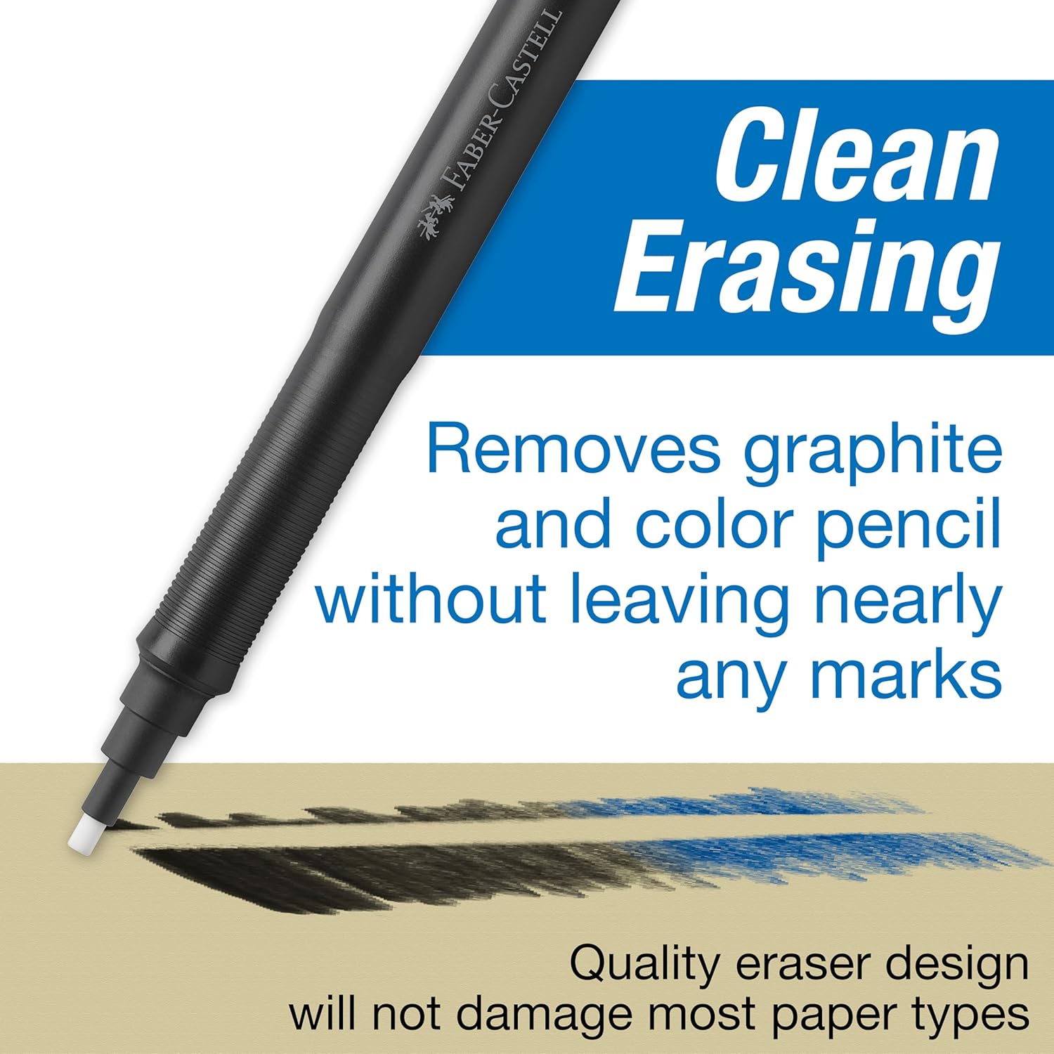 FABER-CASTELL 185610 - Eraser Pen Precision Eraser Pen, Includes Refill Eraser, for Professionals and Hobby Artists – Bild 3