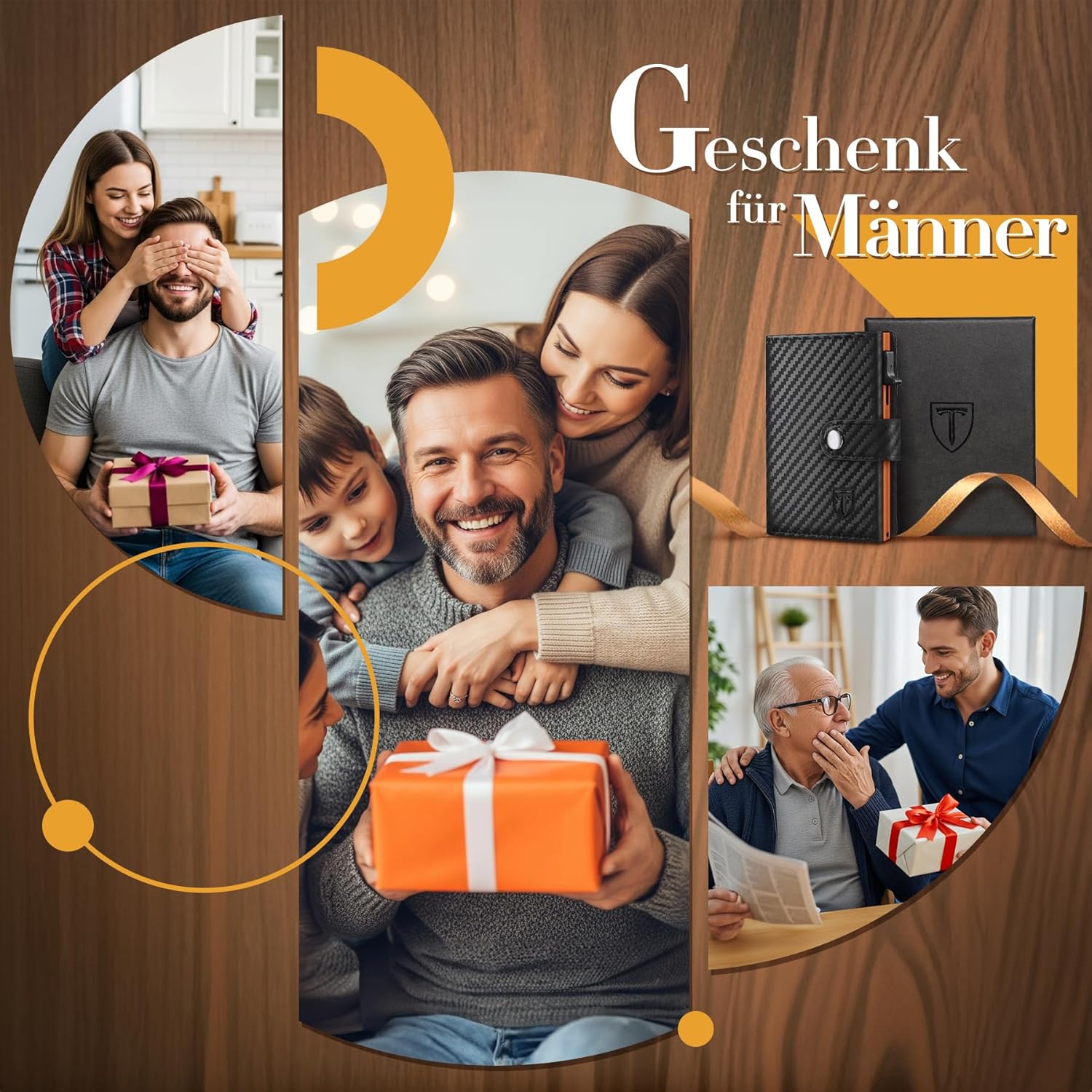 TENBST Men's Wallet with Coin Compartment & RFID Protection, Slim Wallet Card Case Small, Men's Wallet, 10 Compartments for Credit Cards, black, Classic – Bild 7