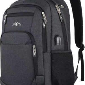 Unisex School Backpack – School Backpack for Boys, Girls & Teenagers – Laptop Backpack for Men & Women – Daypacks / Business Backpacks with USB, Charcoal