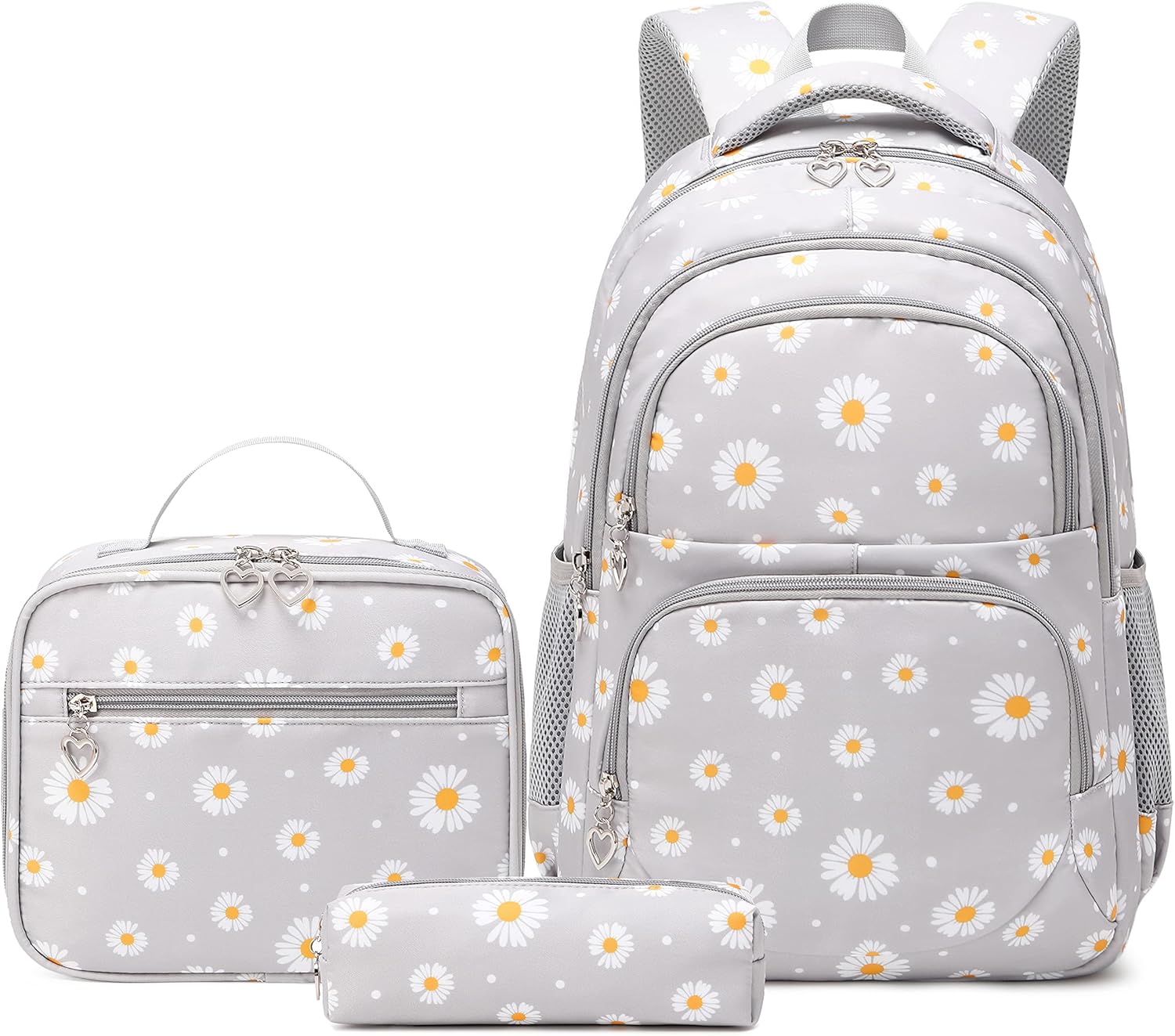 Girls' School Backpack, Women's Oxford Backpack with Floral Pattern, School Bag, Outdoor / Leisure Daypack, School Backpack for Teenagers with USB Charging Port