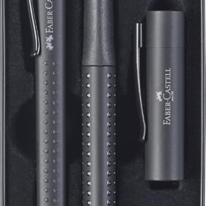 Faber-Castell 201626 Grip Edition Gift Set with Fountain Pen M and XB Ballpoint Pen in Metal Case