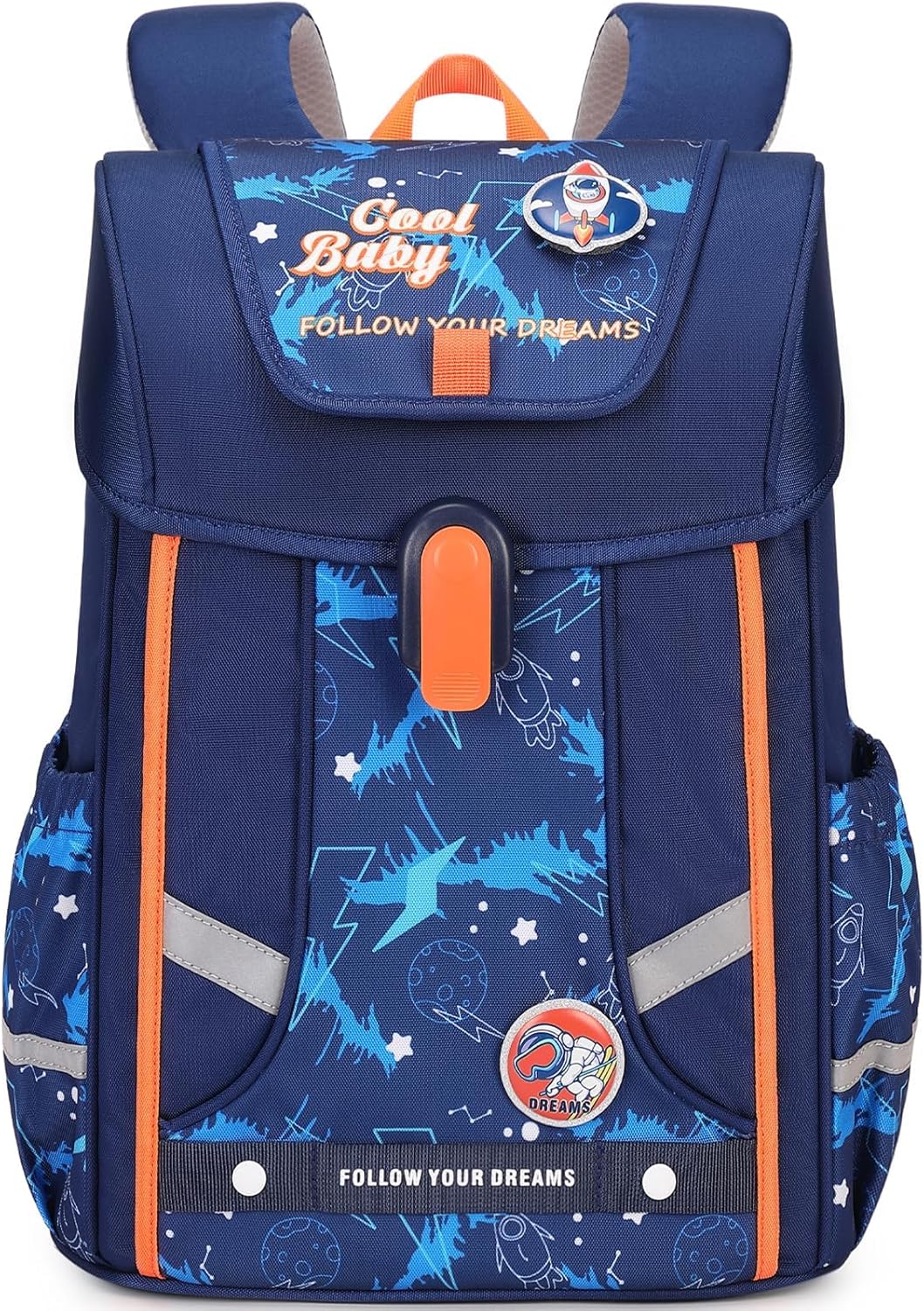 School Backpack Girls Boys Ergonomic 1-4th Class with Chest Strap, 2025 Children's Backpack School 6-10 Years School Bag with Removable Belt and Reflective -6187, blue, Rucksack Backpacks – Bild 8