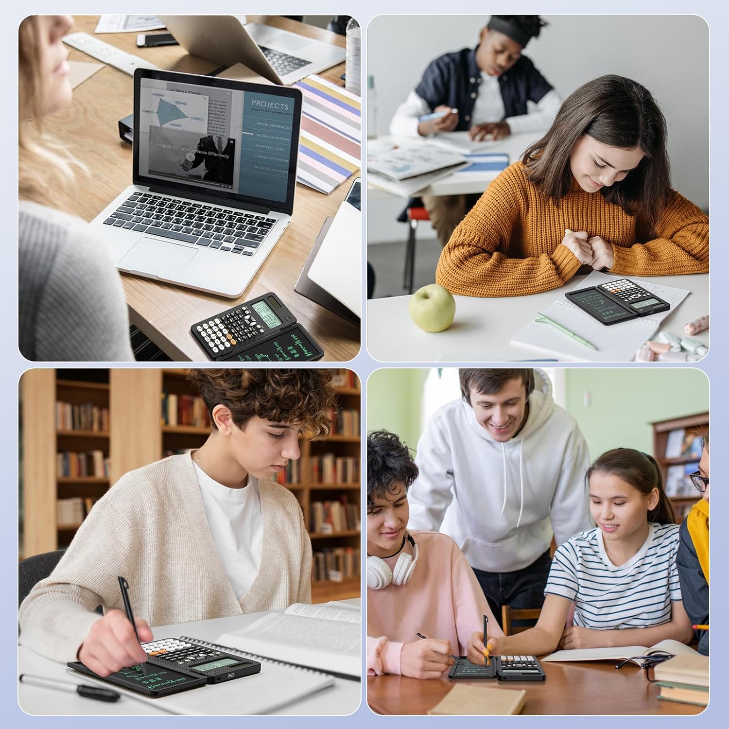 Rechargeable Scientific Calculator with Notepad, 991ES Black Science Calculator with Writing Tablet, Foldable Scientific Calculator for High School College Students – Bild 6