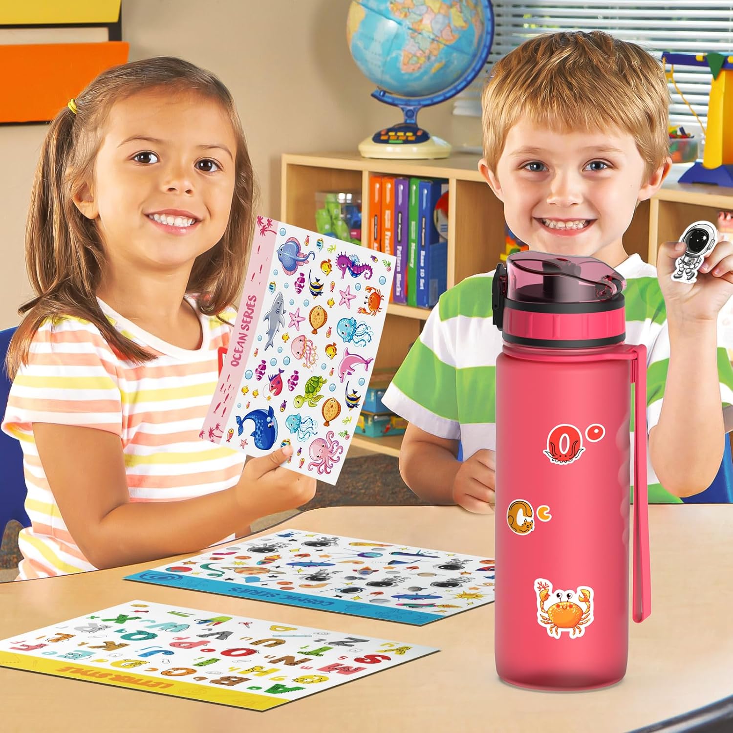 Luyiilo Children's Leak-Proof Drinking Bottle, 0.5 L, BPA-Free, with Fruit Insert, Dishwasher-Safe Water Bottle, Perfect for School, Kindergarten, Sports (Pink) – Bild 5