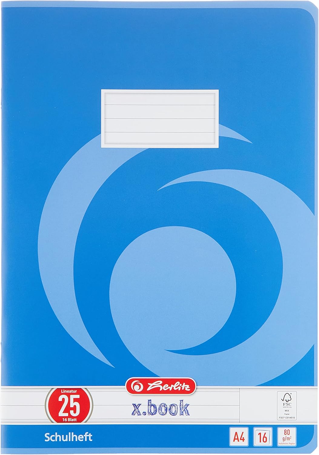 Herlitz Notebook Exercise Book A4/16 FSC Mixed Pack of 10 with Motif Assorted