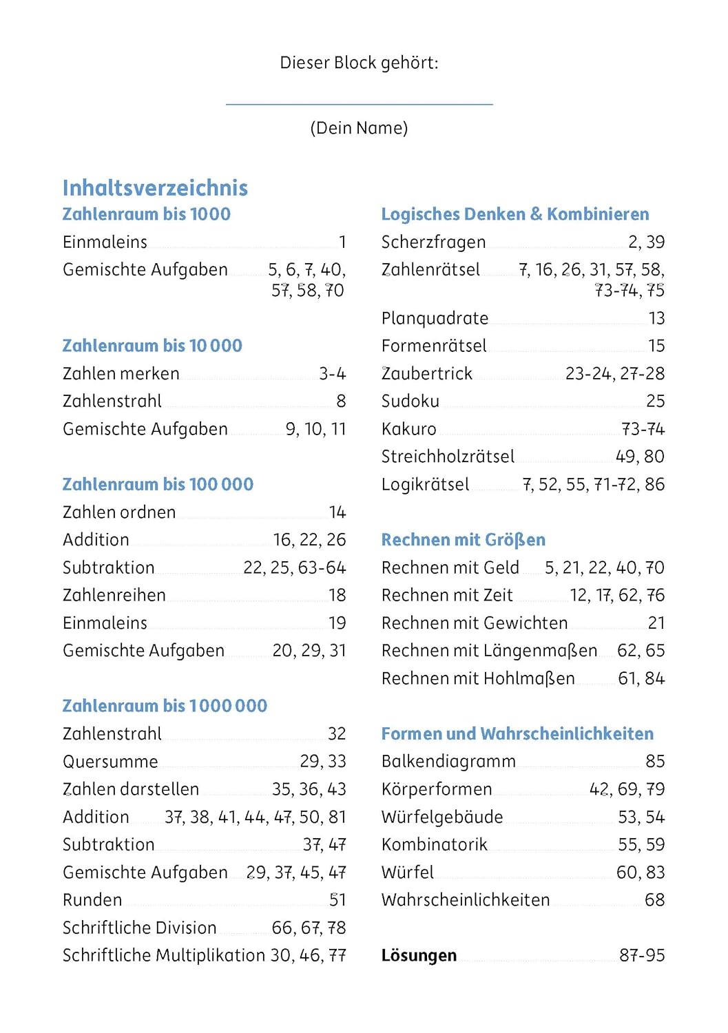 Mein Rätselblock Mathe 4. Klasse: Rätsel für kluge Köpfe mit Lösungen - Förderung mit Freude (Das Rätselbuch für die Grundschule, Band 694) – Bild 3