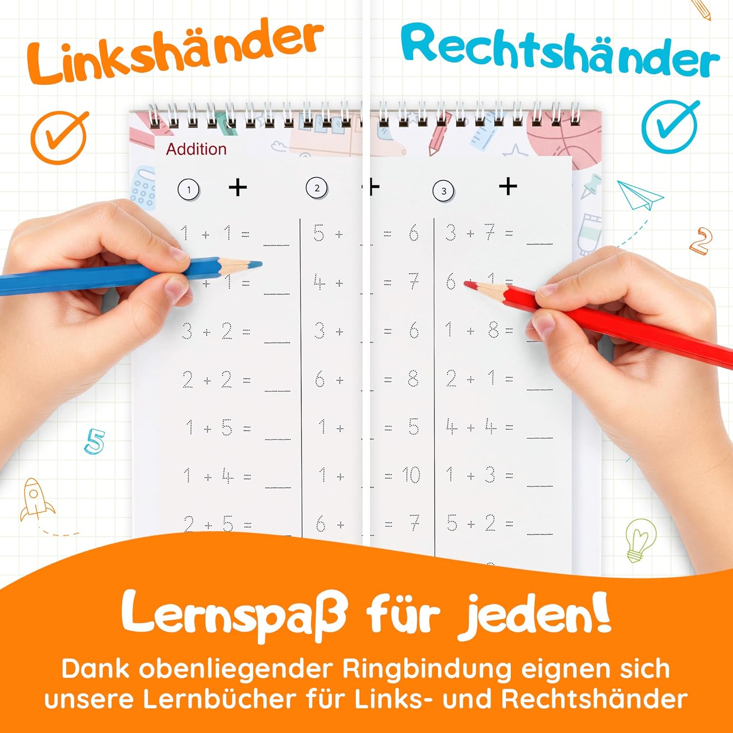 Filapen® Magic Preschool Books from 4 Years - 5 Exercise Books + Pen (Reusable) - Learn to Write & Calculate, Practice Letters & Numbers - For Left-Handed and Right-Handed Users – Bild 5