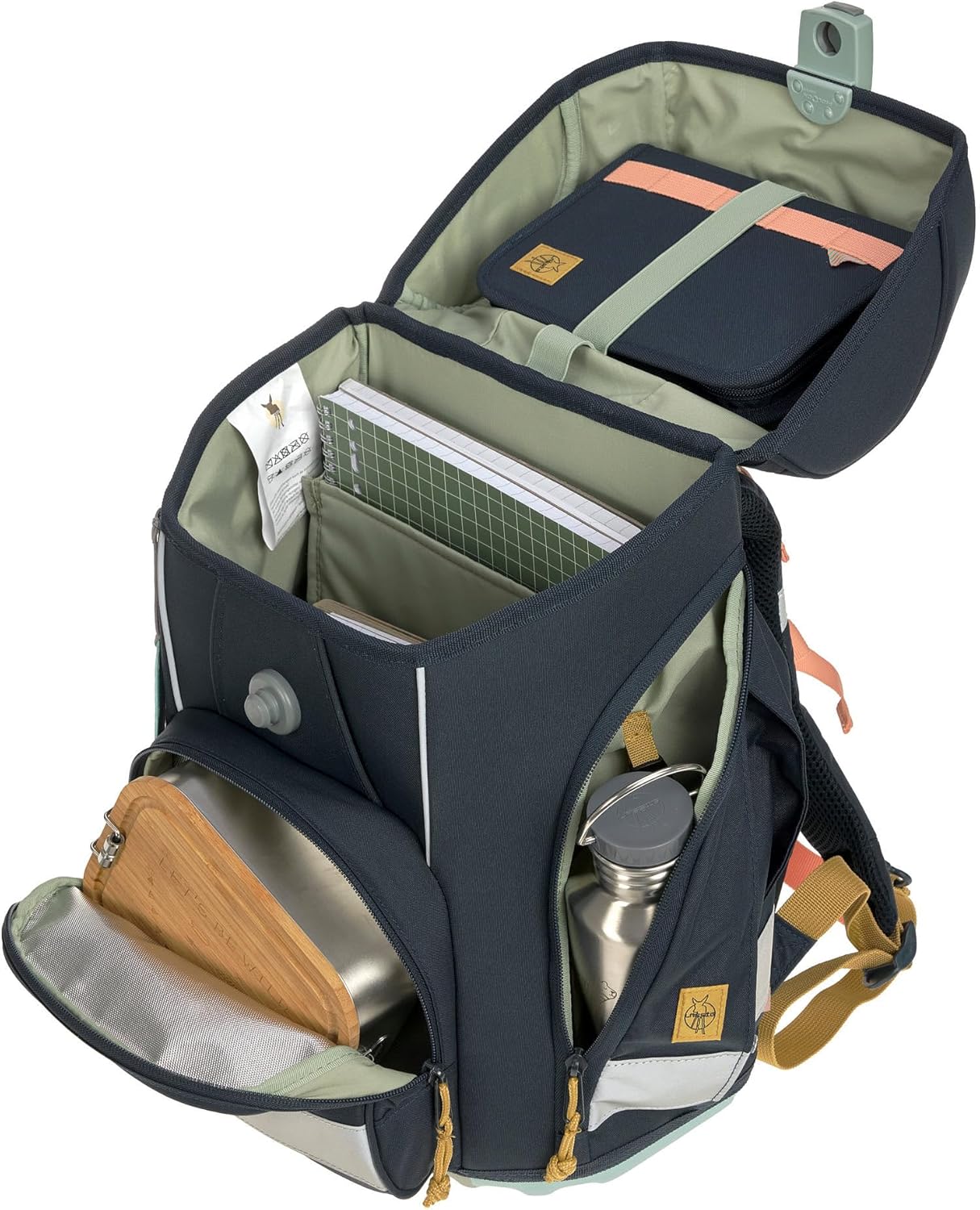 LÄSSIG Boxy Unique 7-Piece Children's School Bag Set, Dark Blue Ocean Edition, Modern – Bild 5