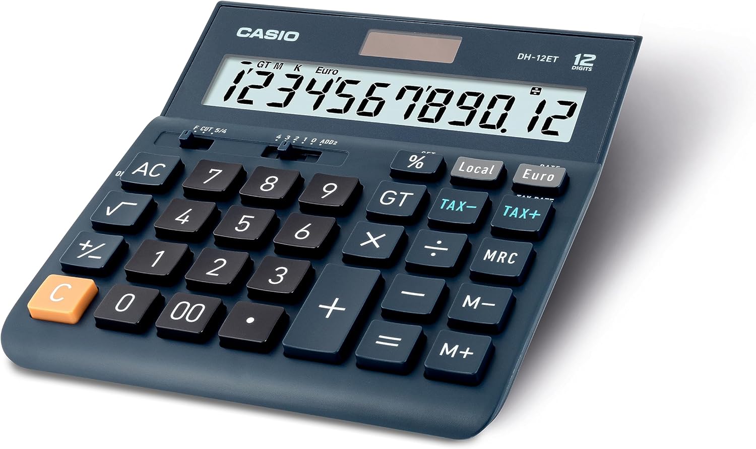 Casio Desktop Calculator DH-12ET 12-Digit Tax Calculation Total Storage Solar/Battery Operation – Bild 3