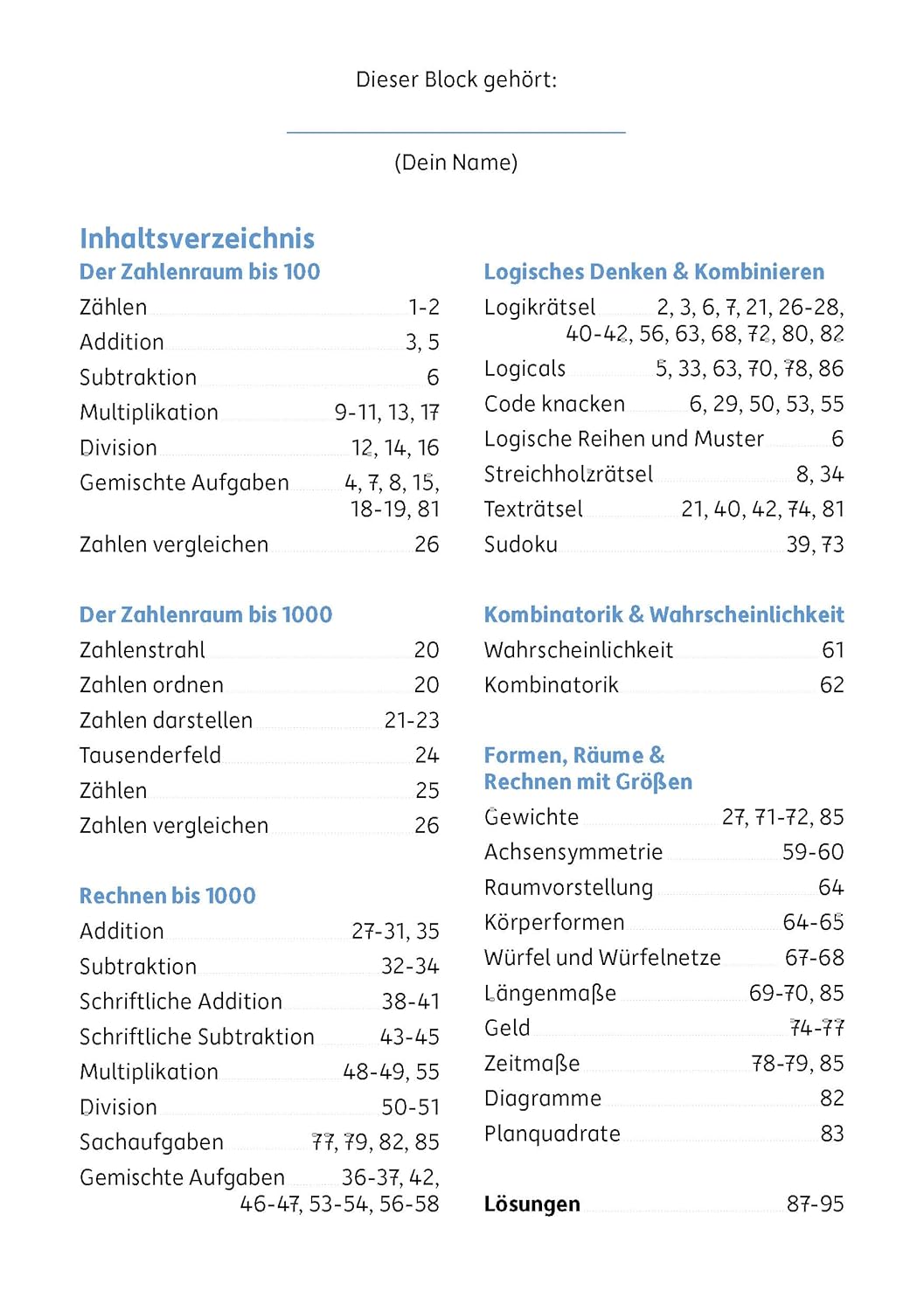 Mein Rätselblock Mathe 3. Klasse: Rätsel für kluge Köpfe mit Lösungen - Förderung mit Freude (Das Rätselbuch für die Grundschule, Band 693) – Bild 3