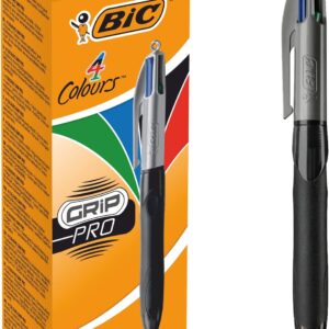 BiC 4 Colour Grip Pro Medium Ballpoint Pen (Box of 12)