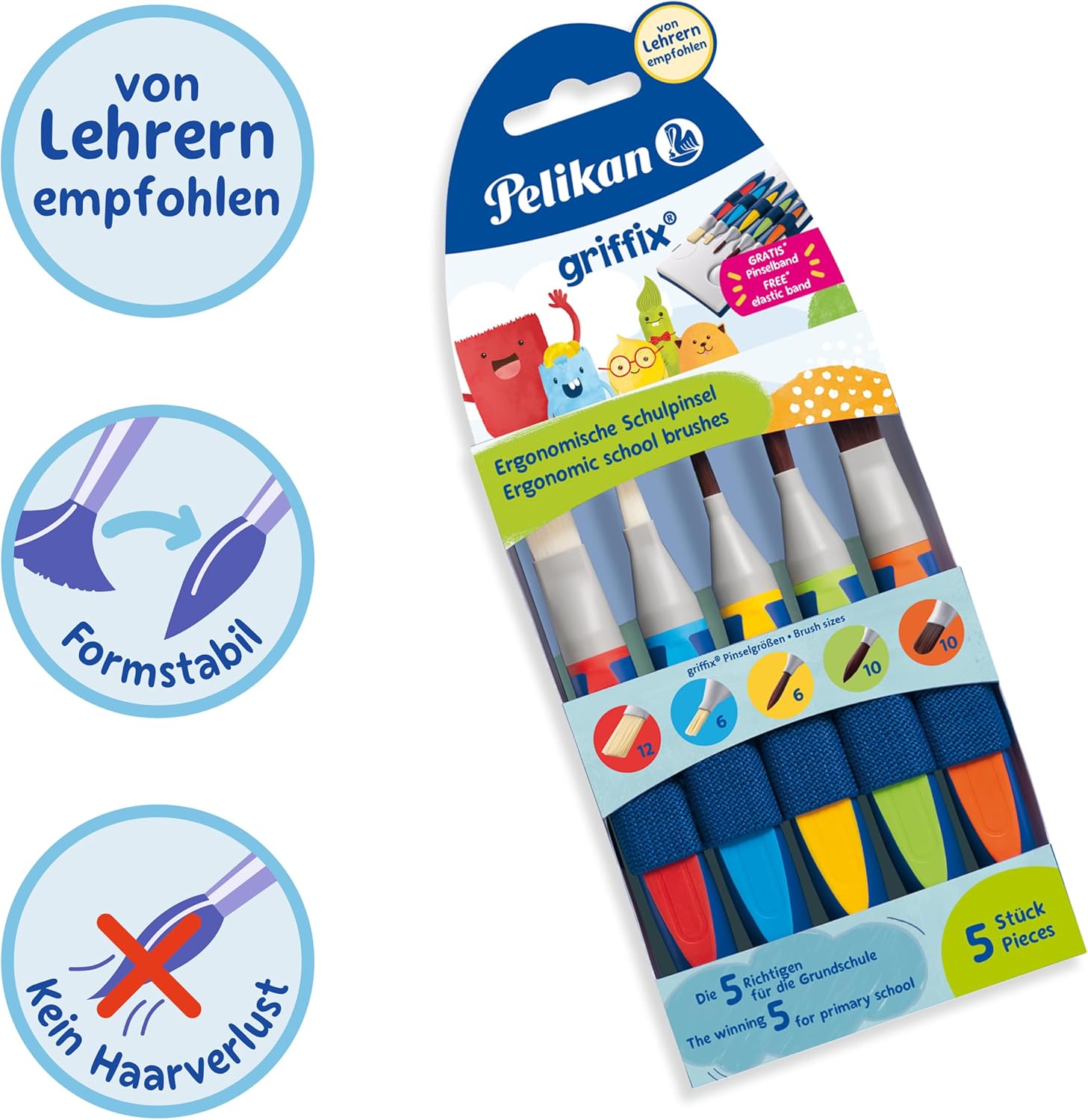 Pelikan 700733 brush set, griffix with ribbon, 5 pieces – Bild 4