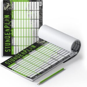 itenga Timetable DIN A4 as a pad, 25 sheets, motif T-Rex dinosaur timetable pad