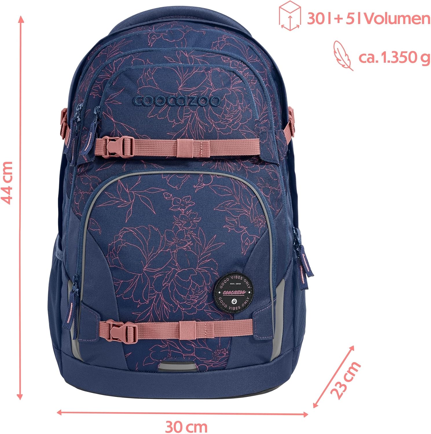 Coocazoo PORTER school backpack, ergonomic & adjustable satchel, height & size adjustable, with chest strap & hip belt, lightweight & individual, from 3rd grade – Bild 2