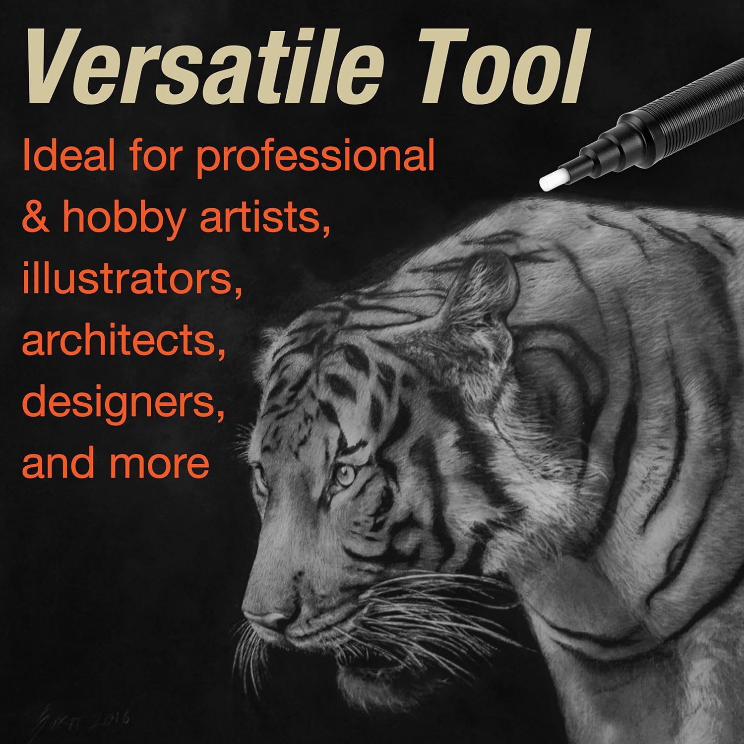 FABER-CASTELL 185610 - Eraser Pen Precision Eraser Pen, Includes Refill Eraser, for Professionals and Hobby Artists – Bild 7