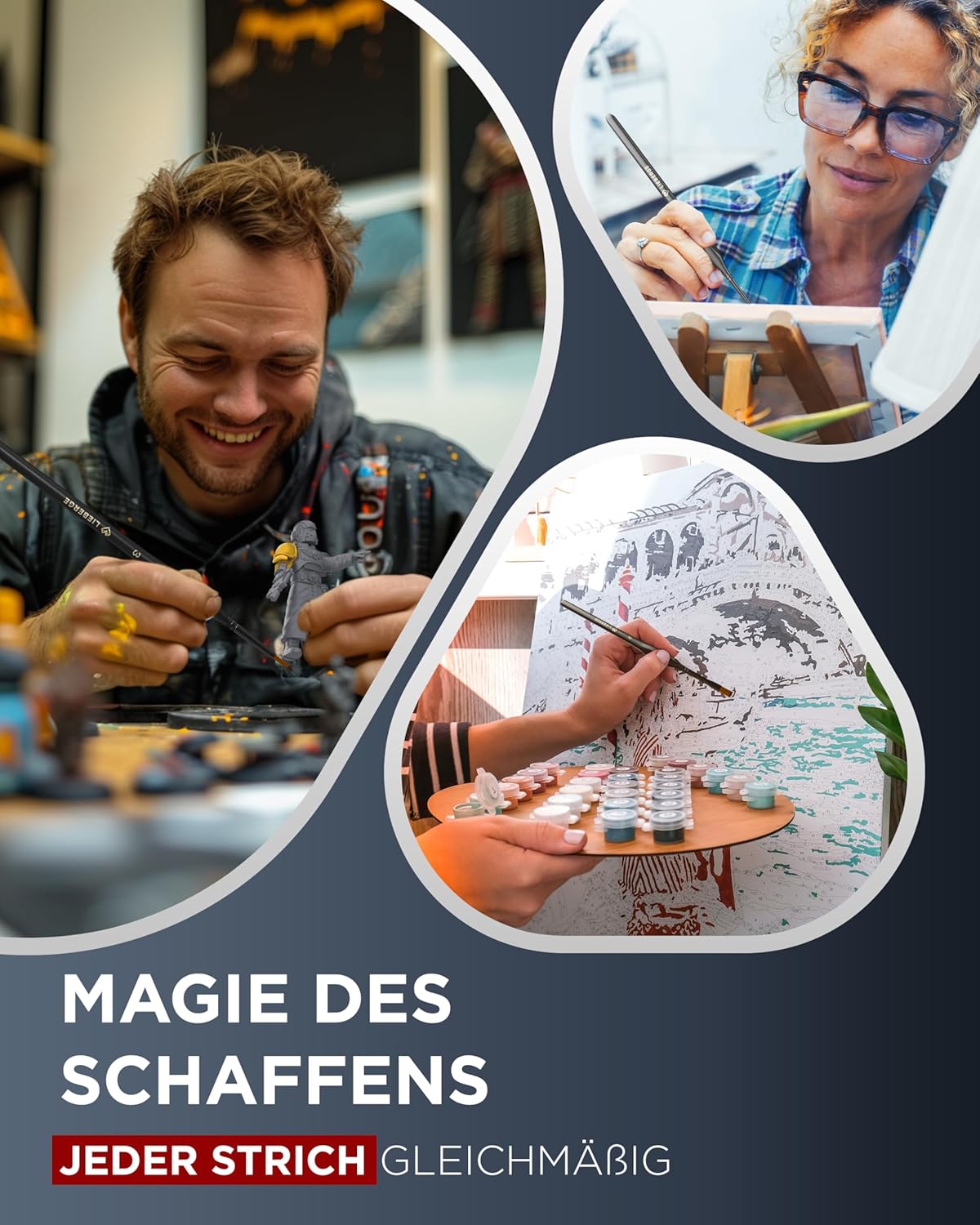 Premium Detail Brush Set Acrylic Paints - 10 Extra Fine Brushes for Highest Precision - Acrylic Brush, Watercolour Brush, Model Making (10) – Bild 6