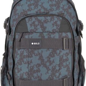 LÄSSIG Bold School Bag with Reflectors and Height-Adjustable Back Section, multicoloured, Classic