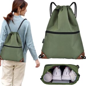 CINY Waterproof Drawstring Gym Bag, Backpack, Sports Bags for Men and Women with Zipper, Waterproof Drawstring Bag for Sports, Beach, Swimming, Hiking