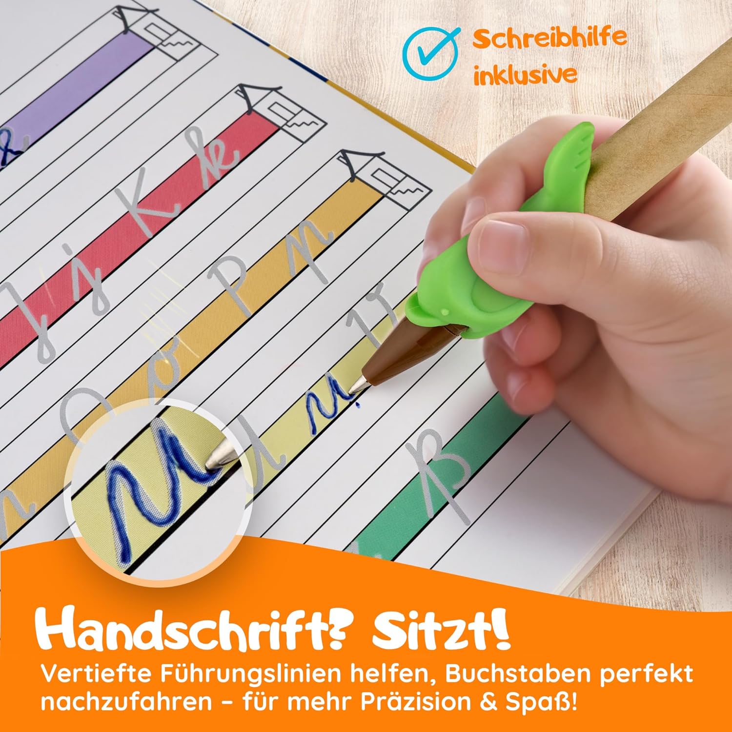 Filapen® Magic Preschool Books from 4 Years - 5 Exercise Books + Pen (Reusable) - Learn to Write & Calculate, Practice Letters & Numbers - For Left-Handed and Right-Handed Users – Bild 3
